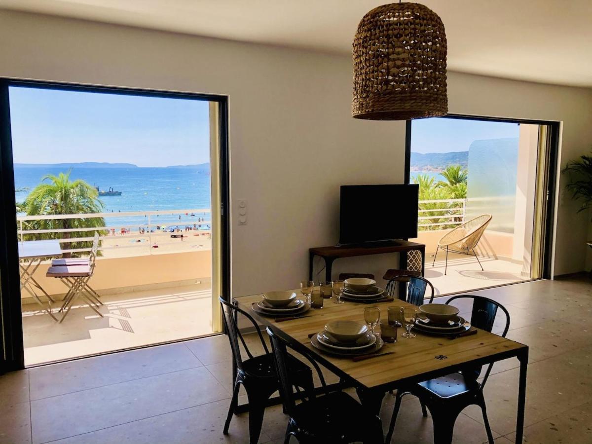 Appartement T3 Lumineux Traversant Totalement Neuf En Face De La Plage Front De Mer Vue Sur Les Iles Vue Mer Panoramique Assuree Residence De La Plage Centre Ville Du Lavandou 3Eme Etage Avec Ascenseur Appartement T3 Le Lavandou Exterior photo